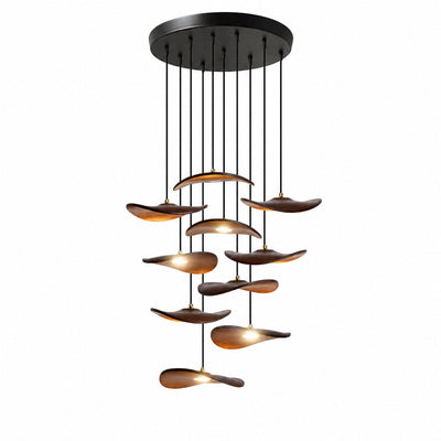 Lowenstone Wood Blade Chandelier