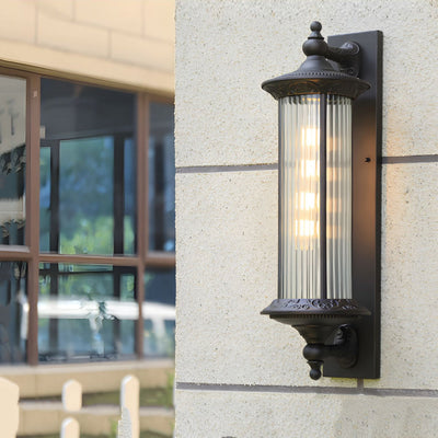 Silas Coffee Gold Vintage Aluminum Outdoor Wall Lights