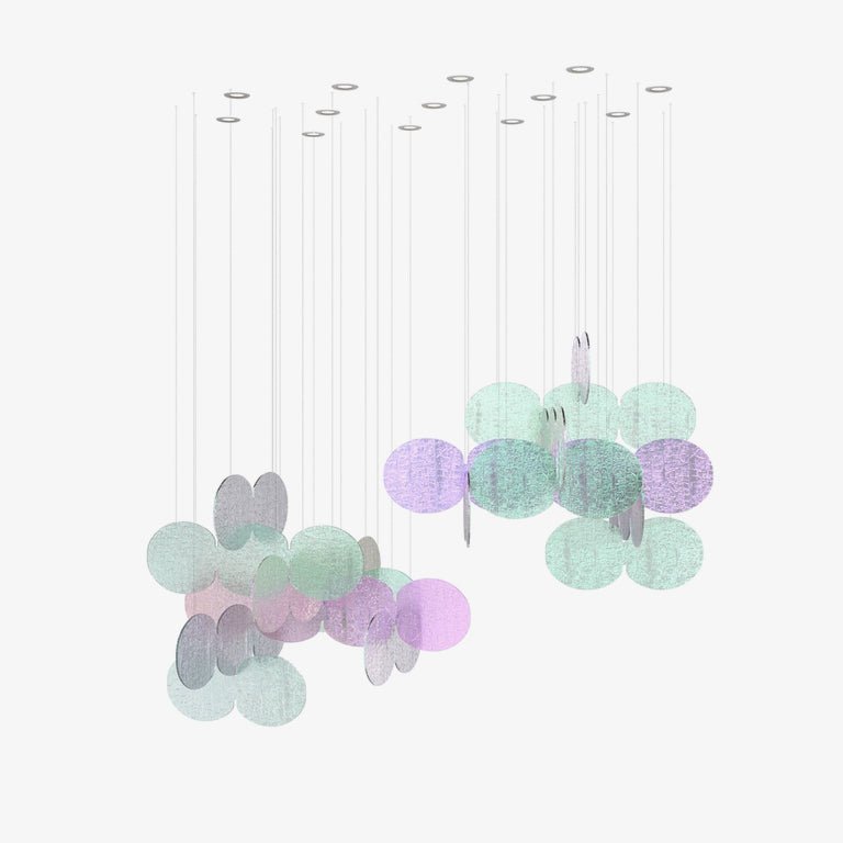 Nimbus Clouds Iridescent Disc Chandelier
