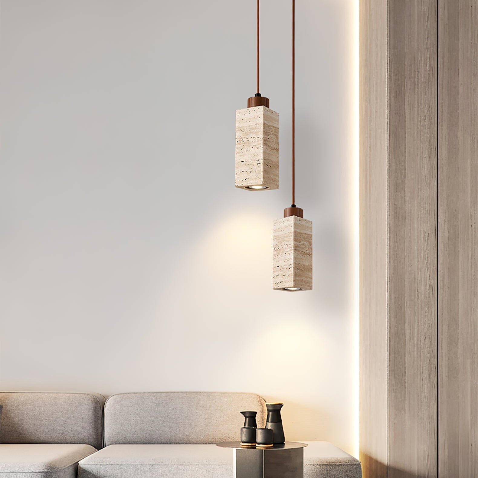 Avloris Travertine Pendant Light