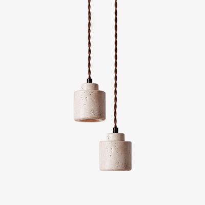 Elemental Travertine Mini Pendant Lamp