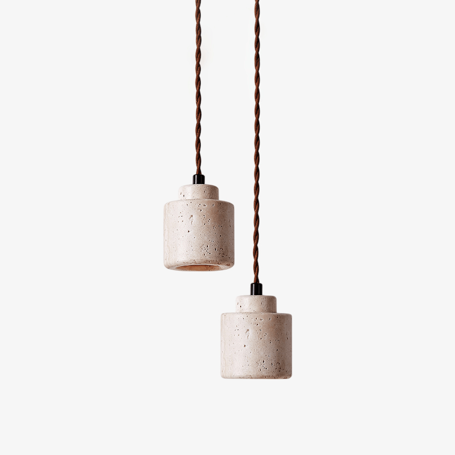 Elemental Travertine Mini Pendant Lamp