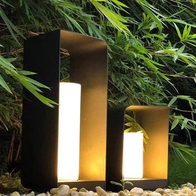 Ray Minimalist Cuboid Candle Outdoor Floor Lamp Garden - Neutral Decor