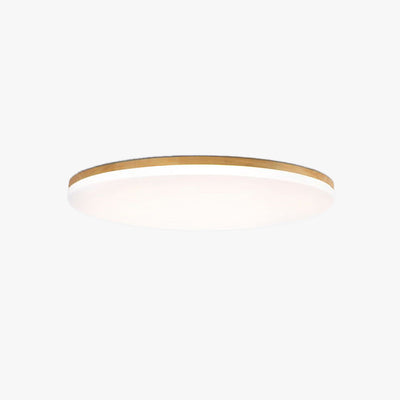 Muto Minimalist Wood Round Flush Mount Ceiling Light Bedroom - Neutral Decor