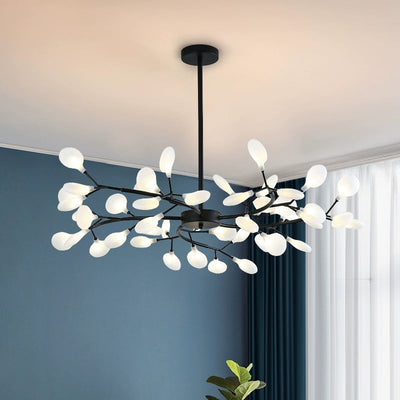 Olivia Unique Branch Firefly Art Deco Chandelier Living Room - Neutral Decor