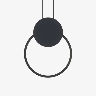 Arisha Modern Minimalist LED Hanging Pendant Lights Black White Bedroom - Neutral Decor