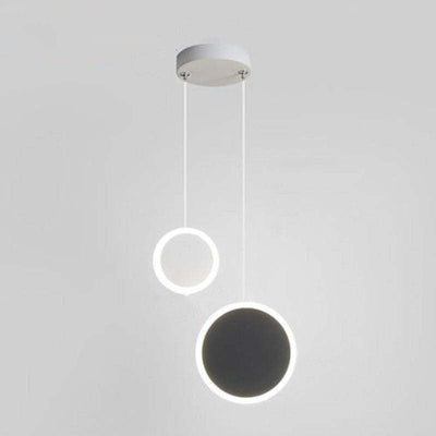 Arisha Modern Minimalist LED Hanging Pendant Lights Black White Bedroom - Neutral Decor