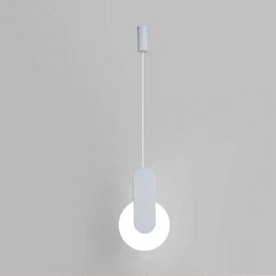 Arisha Modern Minimalist LED Hanging Pendant Lights Black White Bedroom - Neutral Decor