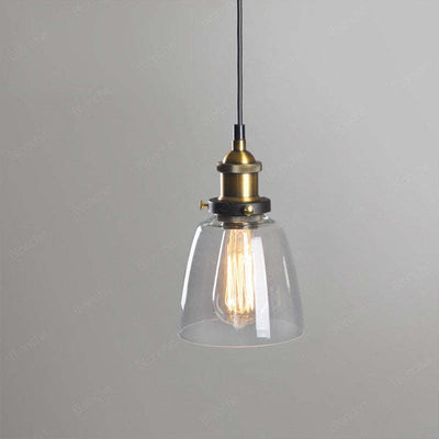 Arisha Industrial /Glass Pendant Light Dining Room - Neutral Decor
