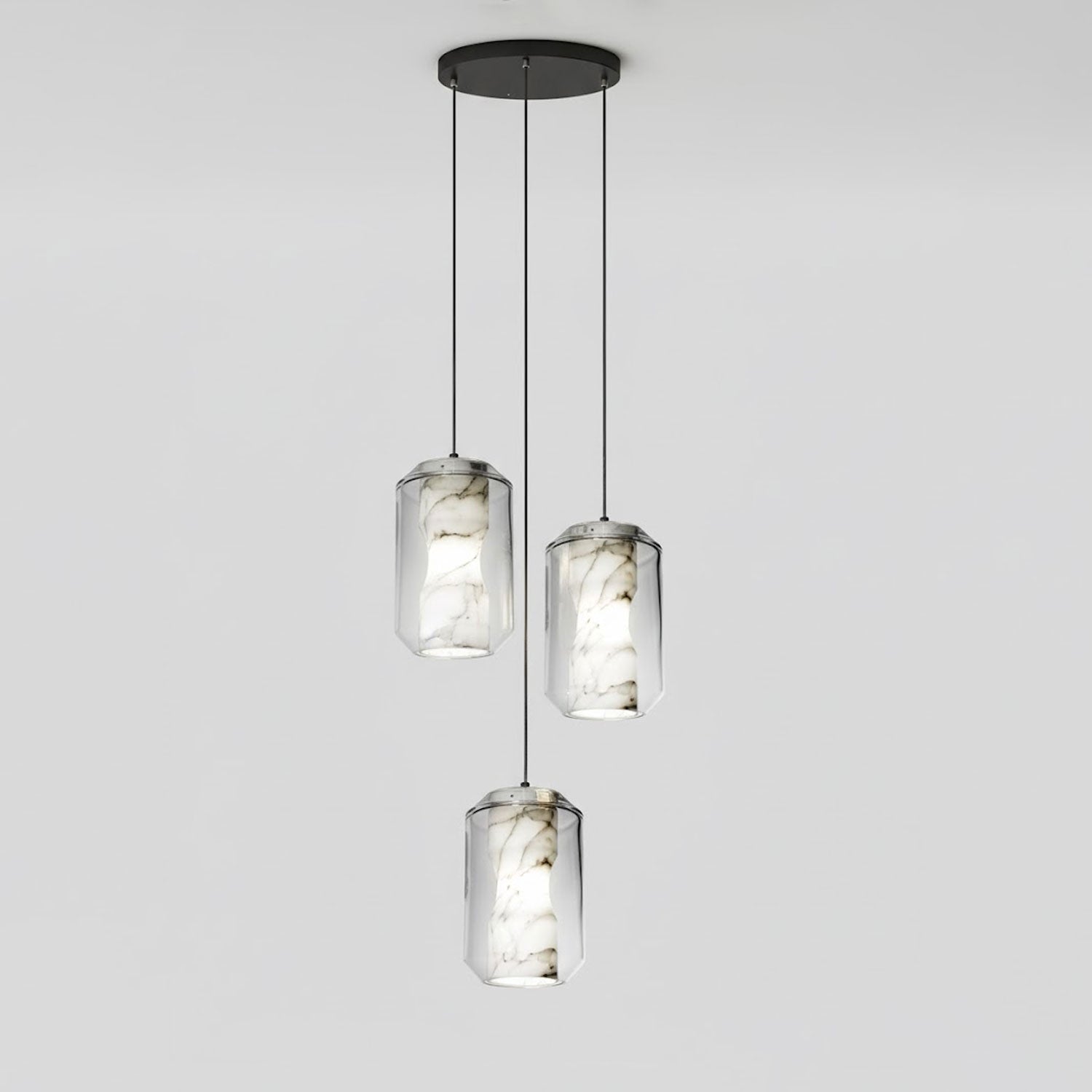 Edenborne Alabaster Glass Cylinder Pendant Light