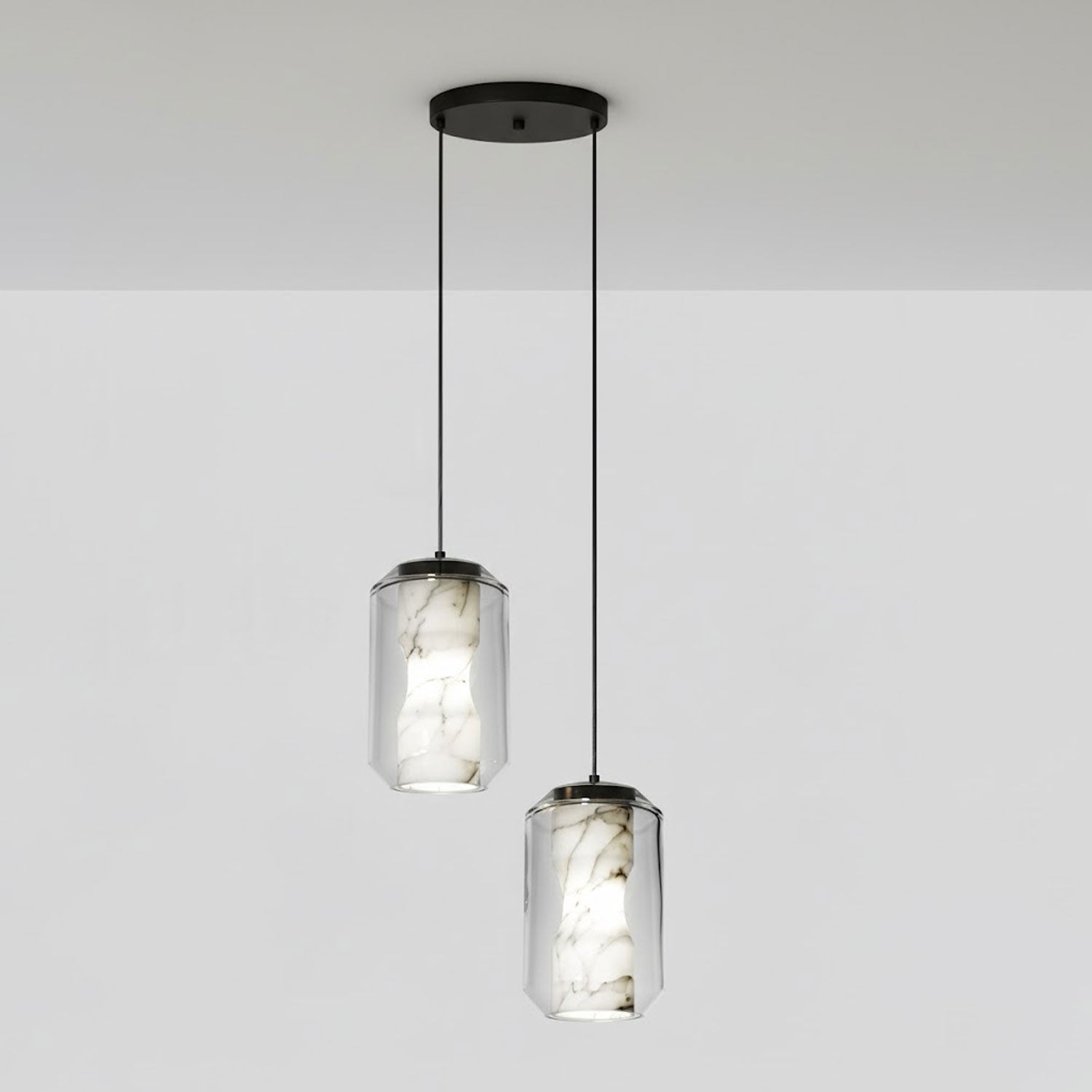 Edenborne Alabaster Glass Cylinder Pendant Light