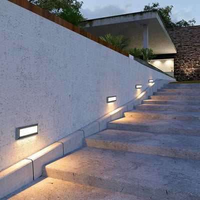Ray Modern Rectangular Waterproof Outdoor Deck Step Light - Neutral Decor