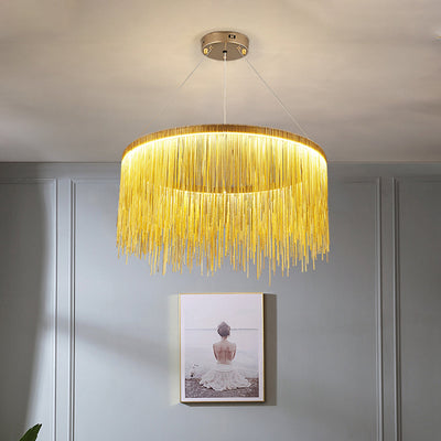 Arisha Tassel Chain Art Deco Pendant Light Living Room Hall - Neutral Decor