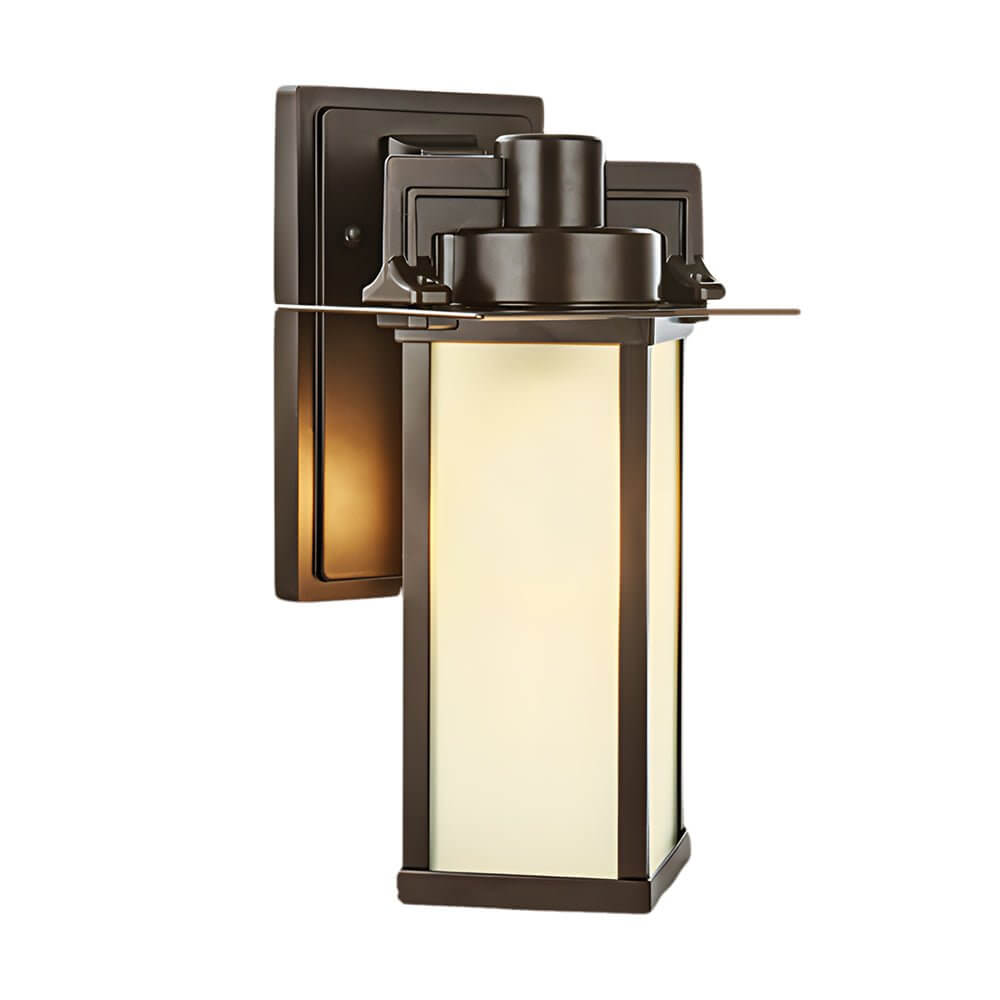 Kane Unique Glass Aluminum Outdoor Wall Lantern Sconce