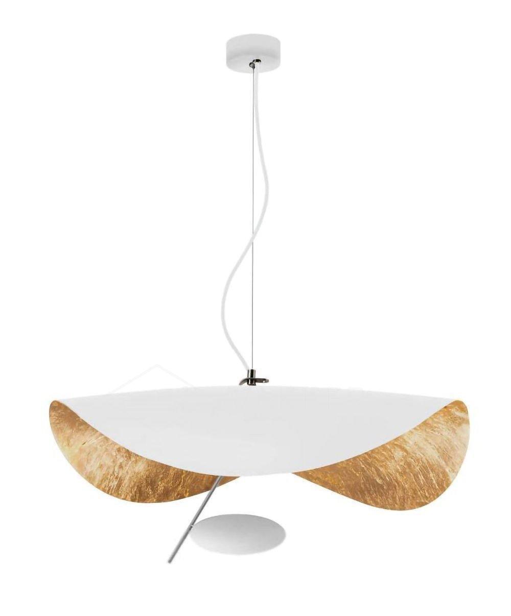 Aurisina Pendant Lamp Black Gold Curved Shade