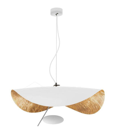 Aurisina Pendant Lamp Black Gold Curved Shade