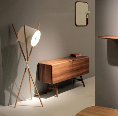 Syloena Contemporary Wood Floor Lamp