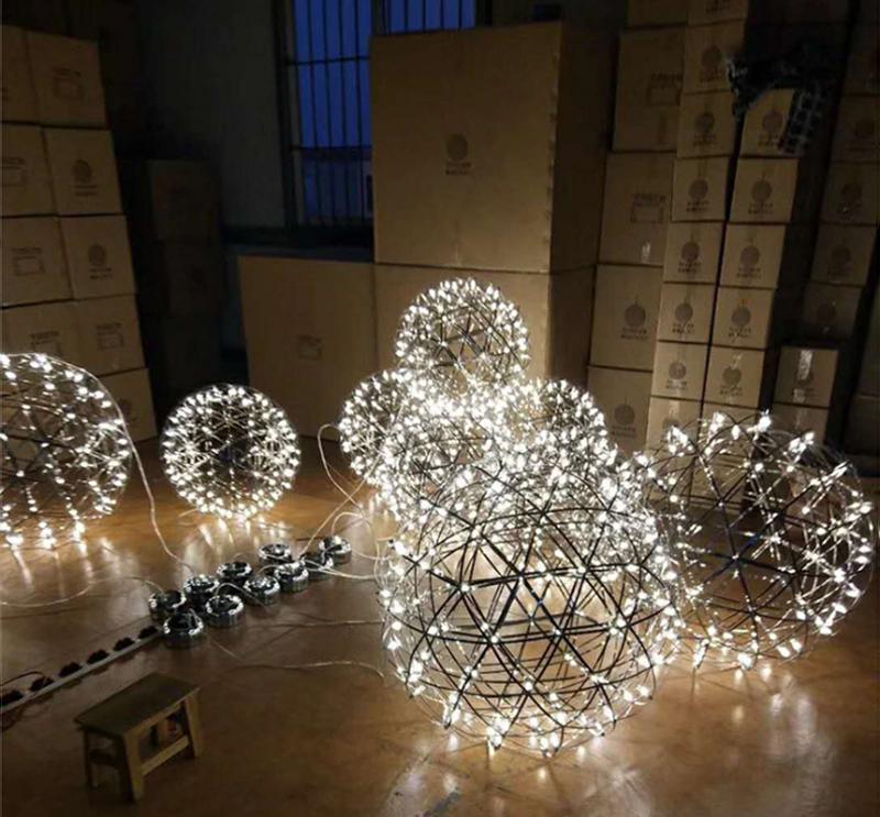Delcourt Silver Spark Ball Pendant Light