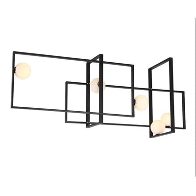 Veliiel Chandelier Mondrian Glass Brass Geometric Modern