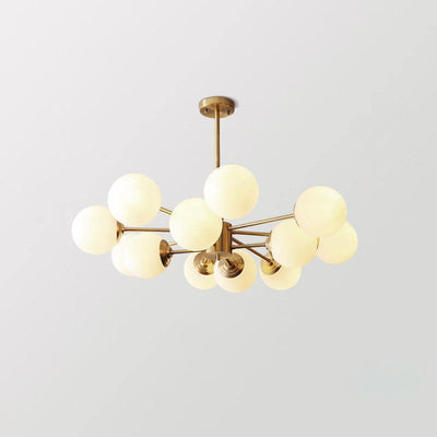 Eshlen Chandelier Brass Opal Glass