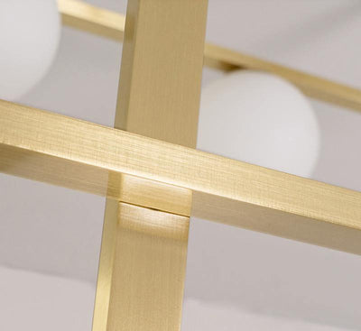 Veliiel Chandelier Mondrian Glass Brass Geometric Modern