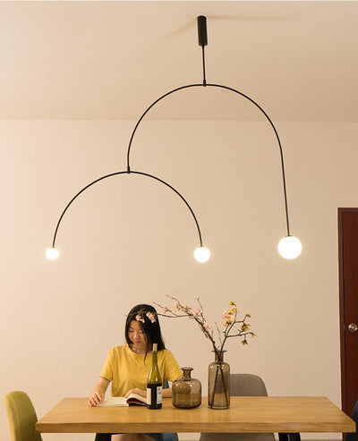 Viraiseon Chandelier Mobile Black Minimalist