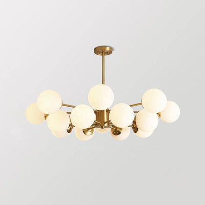 Eshlen Chandelier Brass Opal Glass