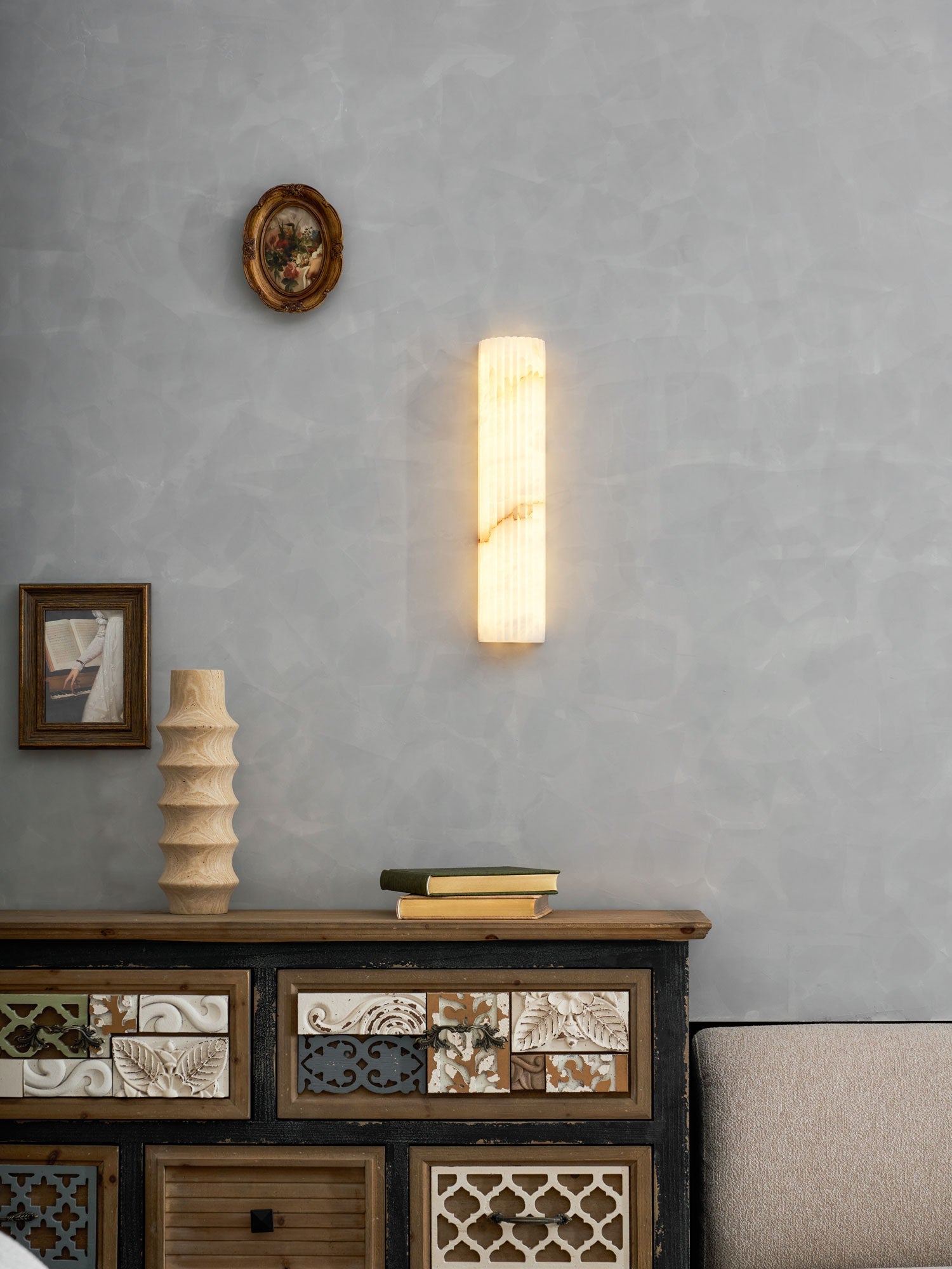 Willowfield Alabaster Indoor Wall Light