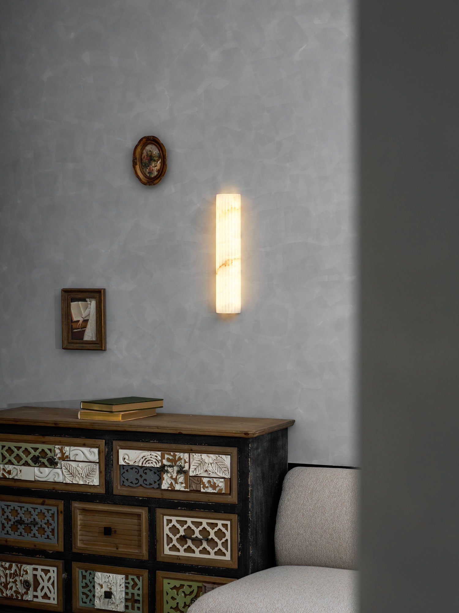 Willowfield Alabaster Indoor Wall Light