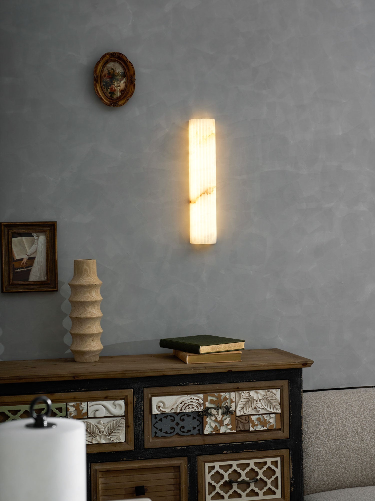 Willowfield Alabaster Indoor Wall Light