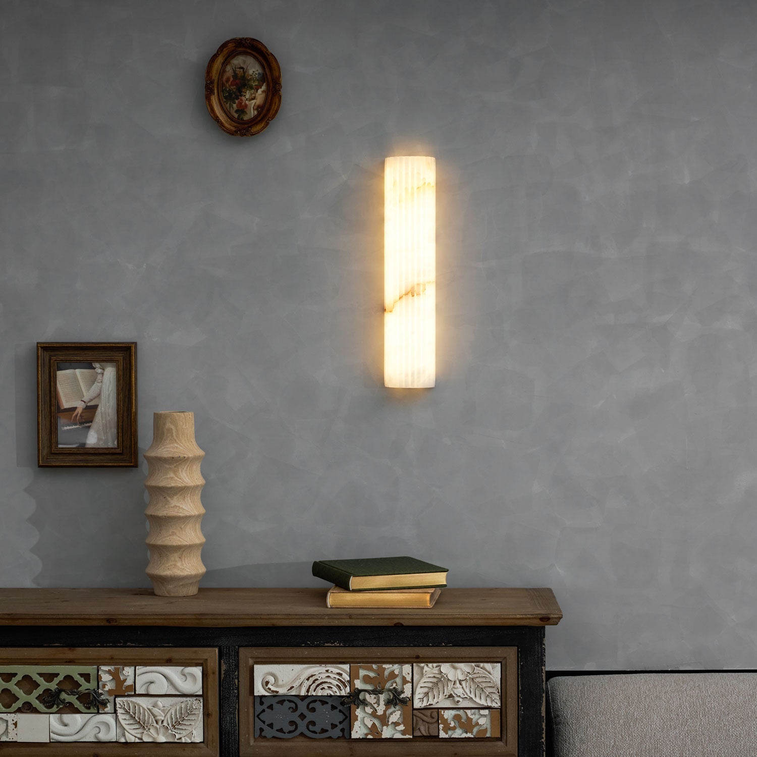 Willowfield Alabaster Indoor Wall Light