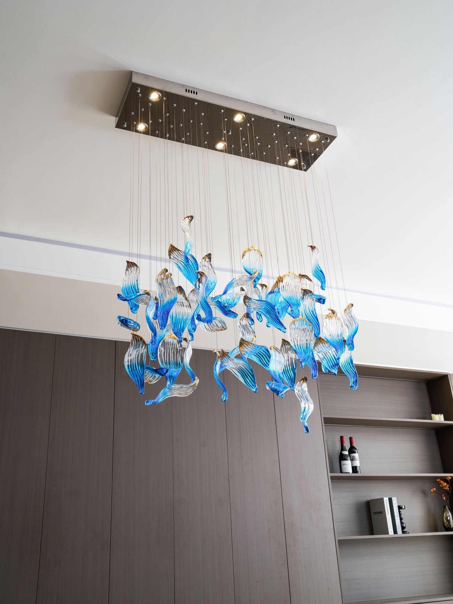 Asteria Wave Blown  Glass Customize Chandelier