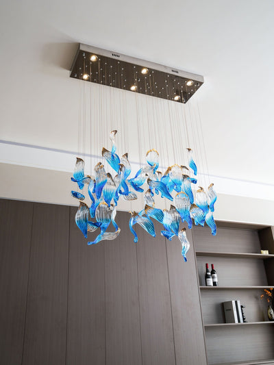 Asteria Wave Blown  Glass Customize Chandelier