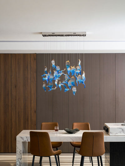 Asteria Wave Blown  Glass Customize Chandelier