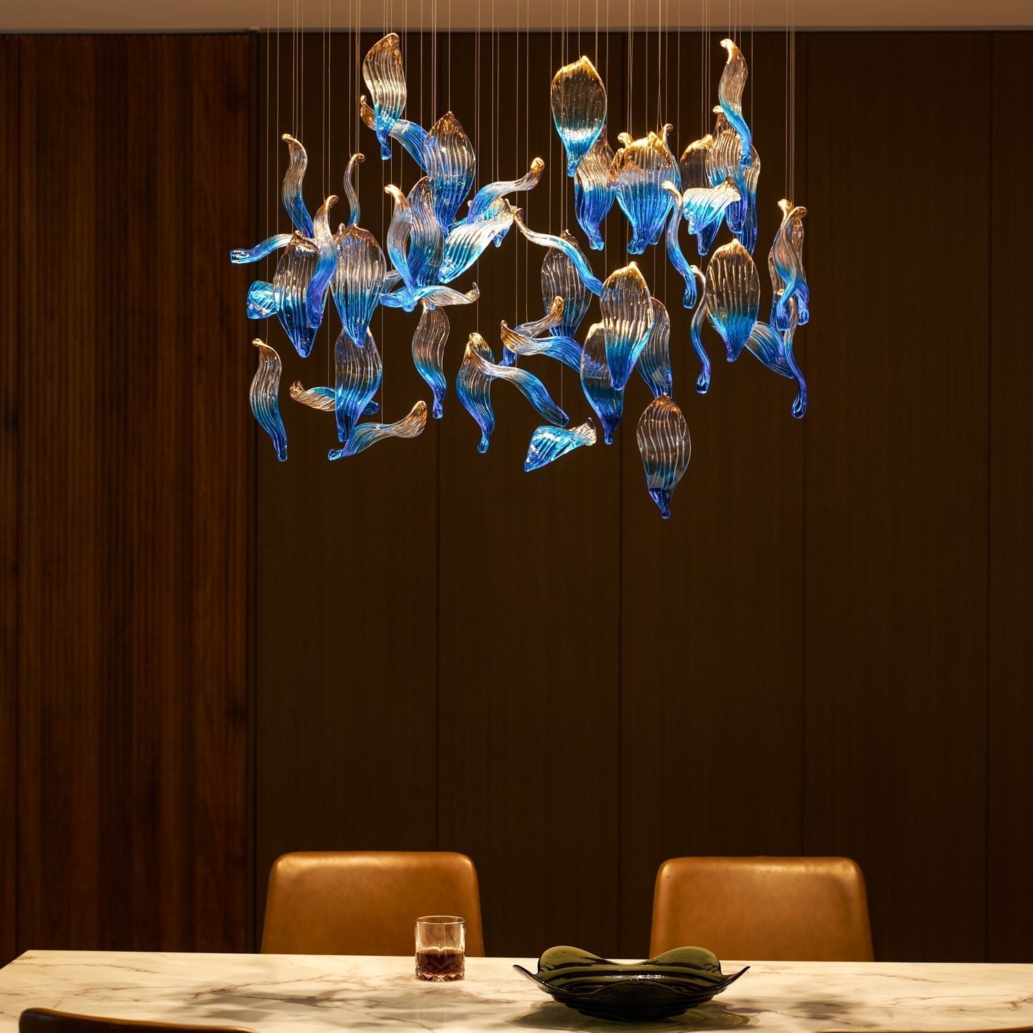 Asteria Wave Blown  Glass Customize Chandelier