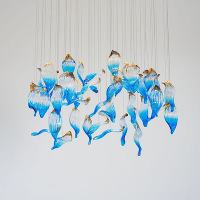 Asteria Wave Blown  Glass Customize Chandelier