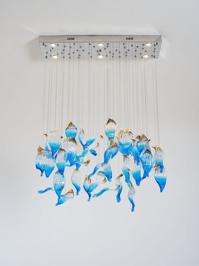 Asteria Wave Blown  Glass Customize Chandelier