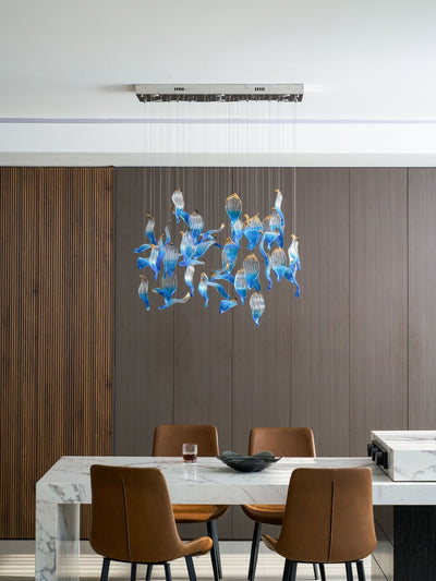Asteria Wave Blown  Glass Customize Chandelier