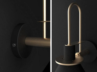 Solerine Wall Lamp Black Gold Minimalist