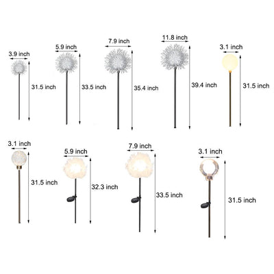 Wid Solar Dandelion LED Aluminum Outdoor Pathway Light