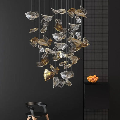 Darien Iridescent Leaf Pendant Light