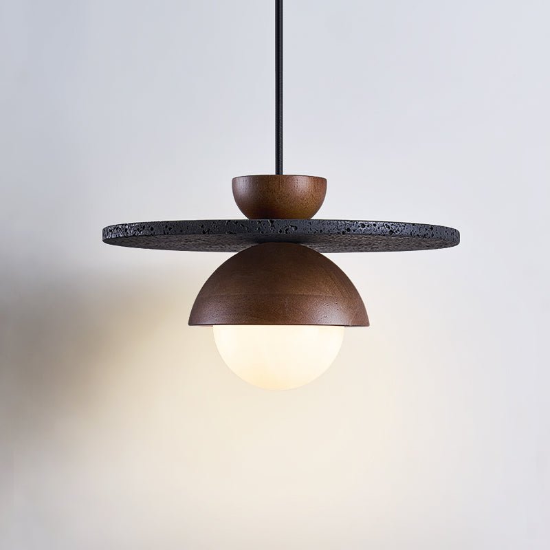 Valinina Orbit Black Travertine Pendant Lamp