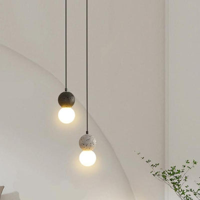 Valentina Single Globe Colorful Pendant Light, Dolomite, LED - Neutral Decor
