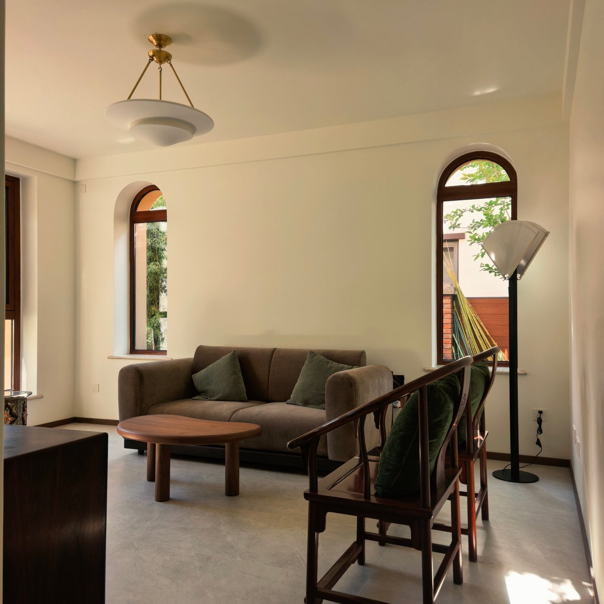 Pleated Fan Floor Lamp