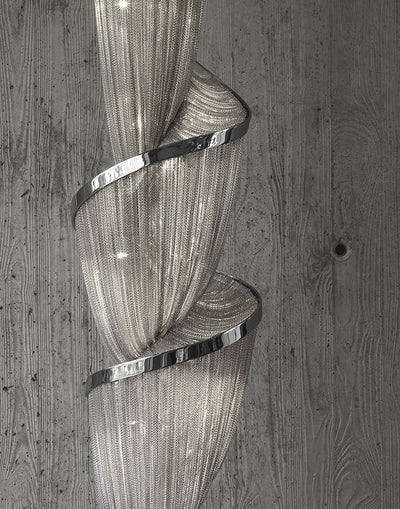 Renoian Spiral Chain Chandelier