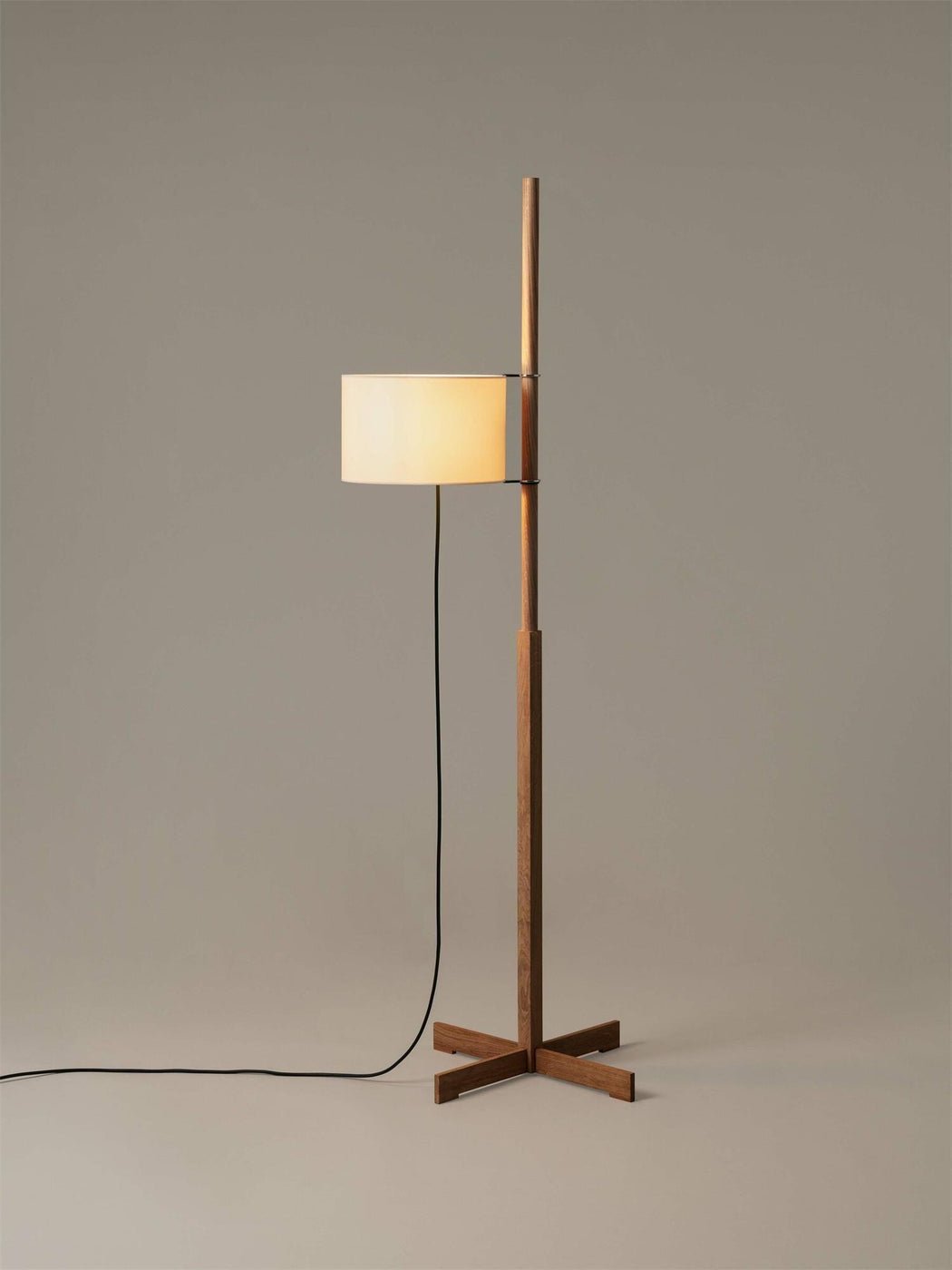 Jex Wood Fabric Floor Lamp