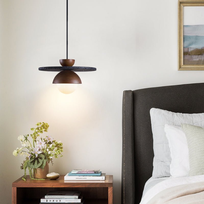 Valinina Orbit Black Travertine Pendant Lamp