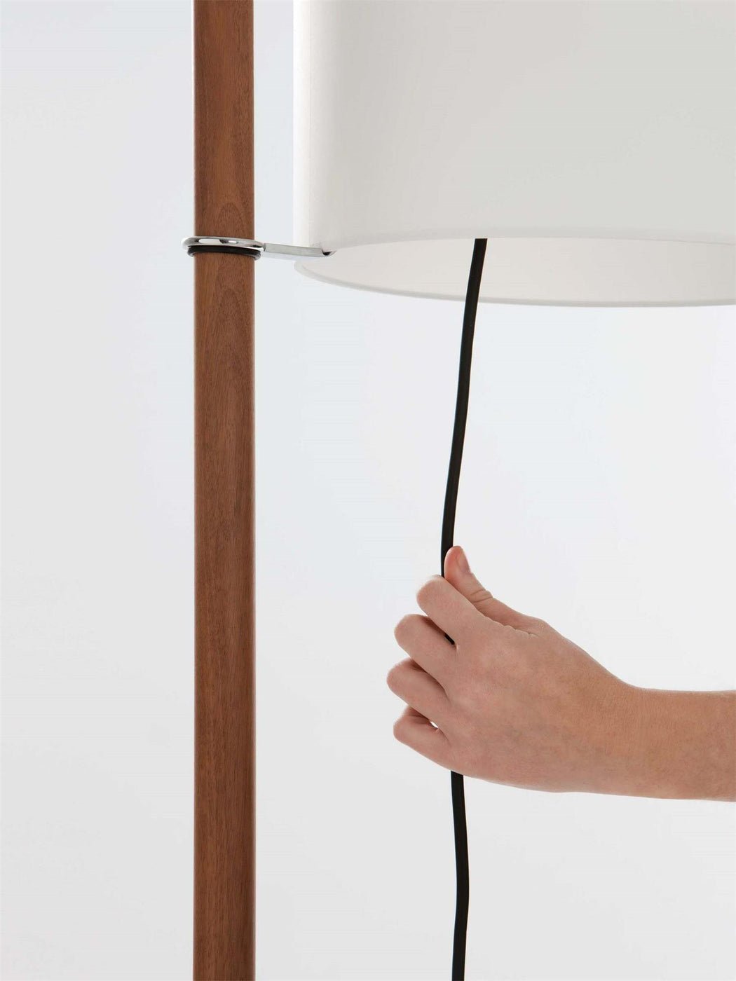 Jex Wood Fabric Floor Lamp
