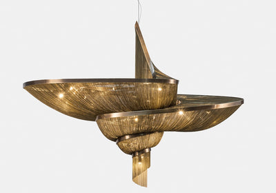 Caloora Spiral Elegance Chain Chandelier