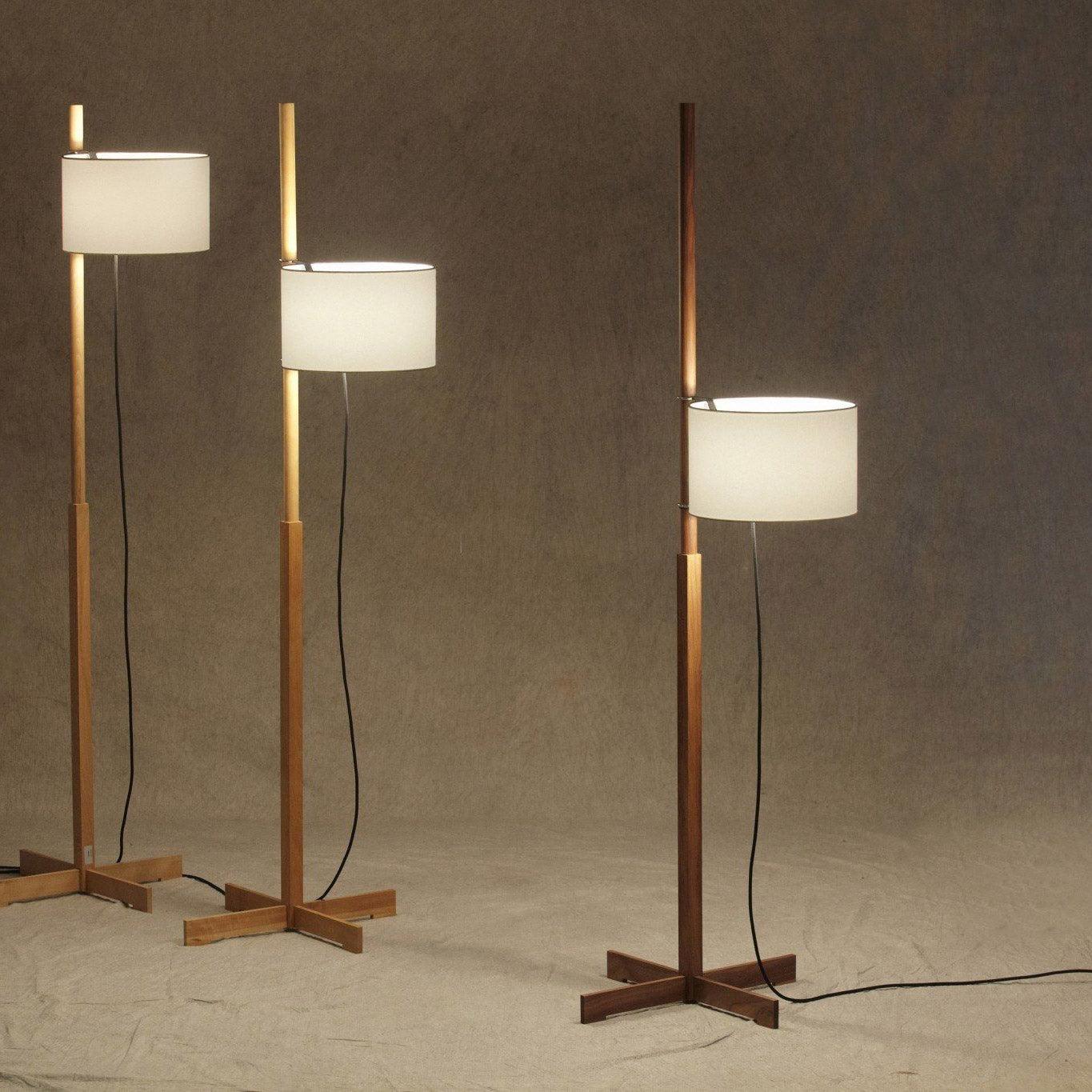 Jex Wood Fabric Floor Lamp